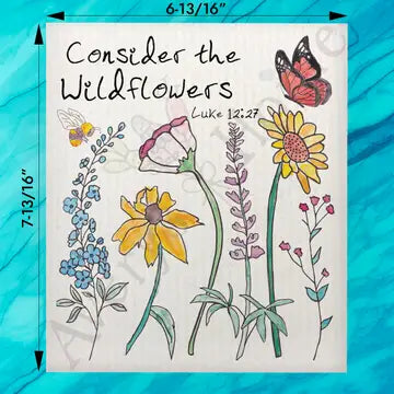 Consider the Wildflowers Swedish Dish Cloth