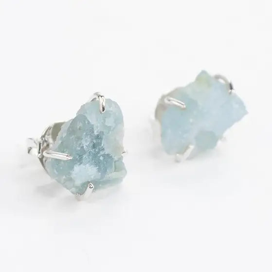 Stud Earrings Aquamarine