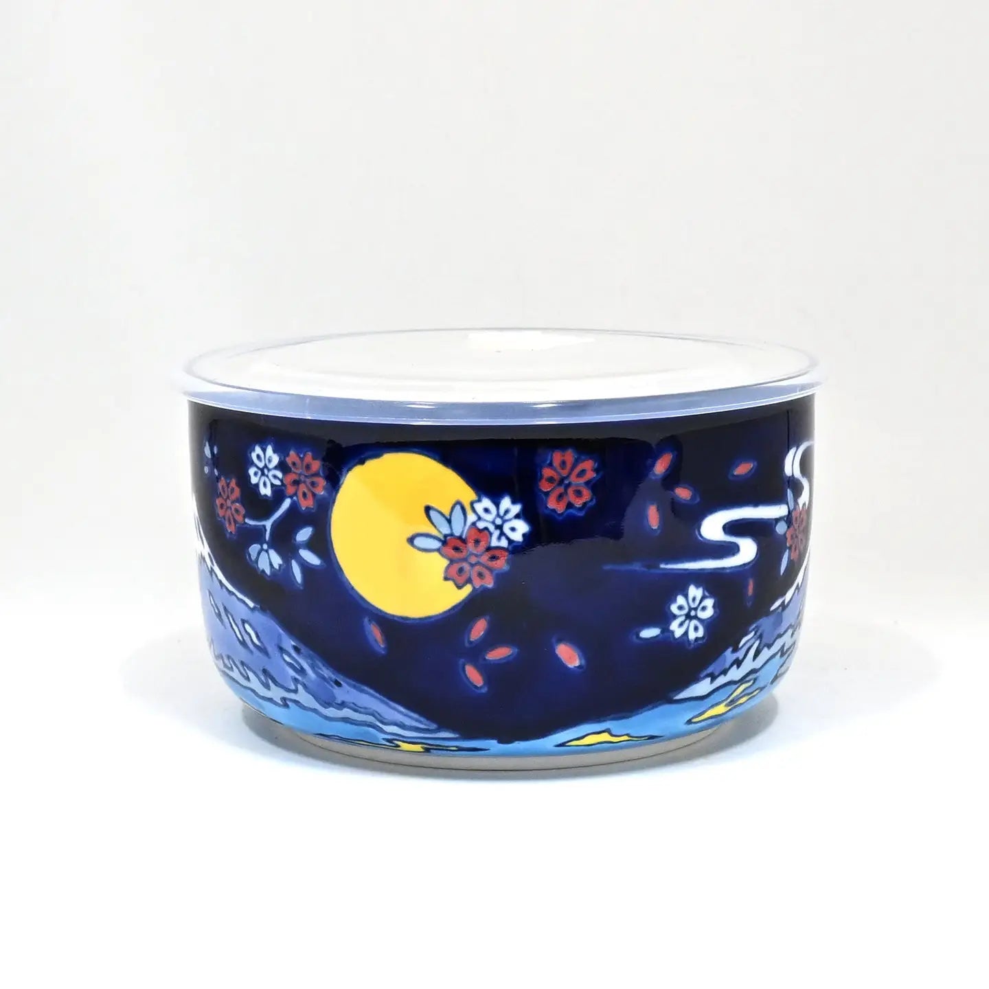 Fuji Mountain Microwavable Bowl With Handle