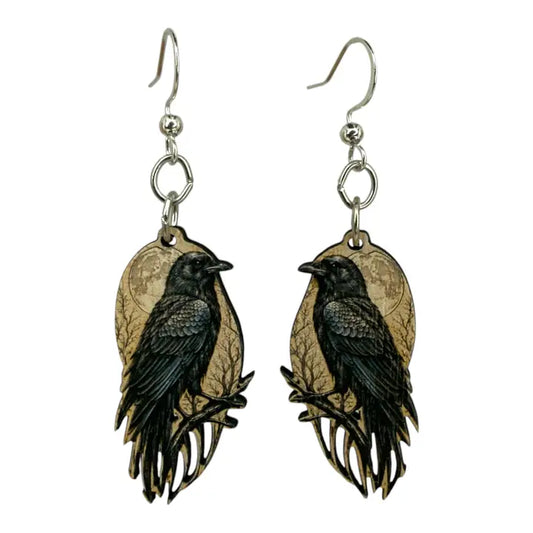 Raven Moon Earrings