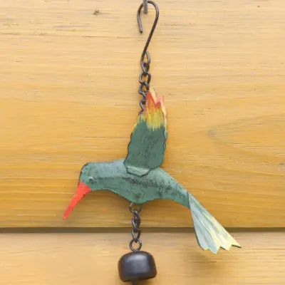 Multicolor Hummingbird Ornament Green & Orange