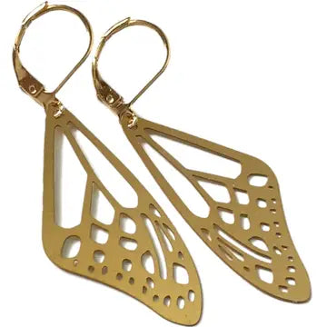 Brass Wing Earrings