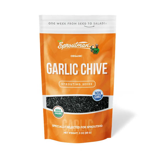 Organic Garlic Chive Sprouting Seeds 3oz
