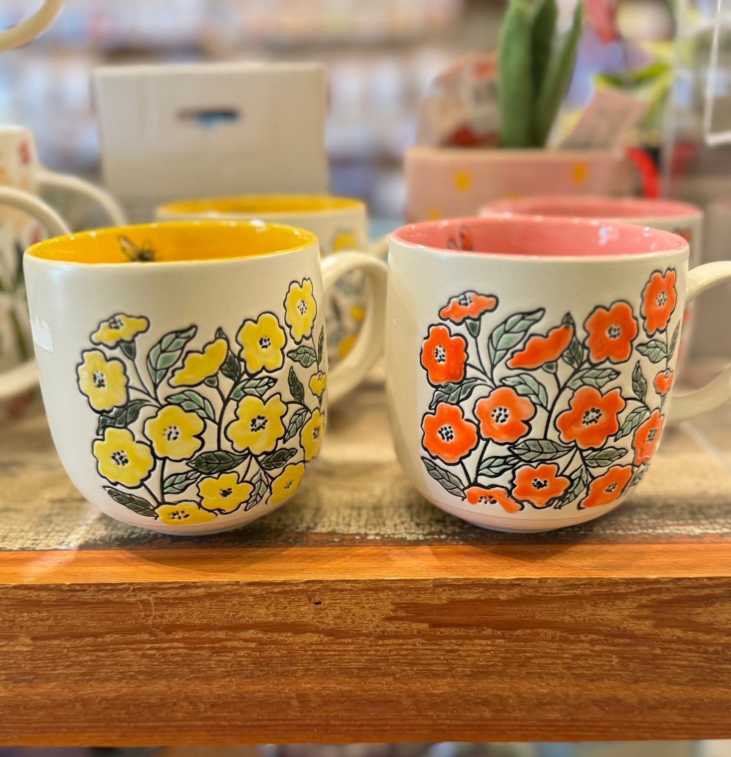 Adrianna Floral Yellow Mug