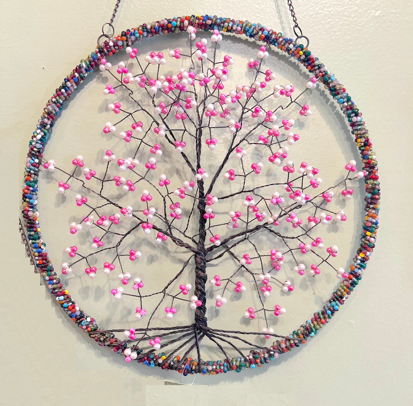 Wire Tree of Life Pink - 12"