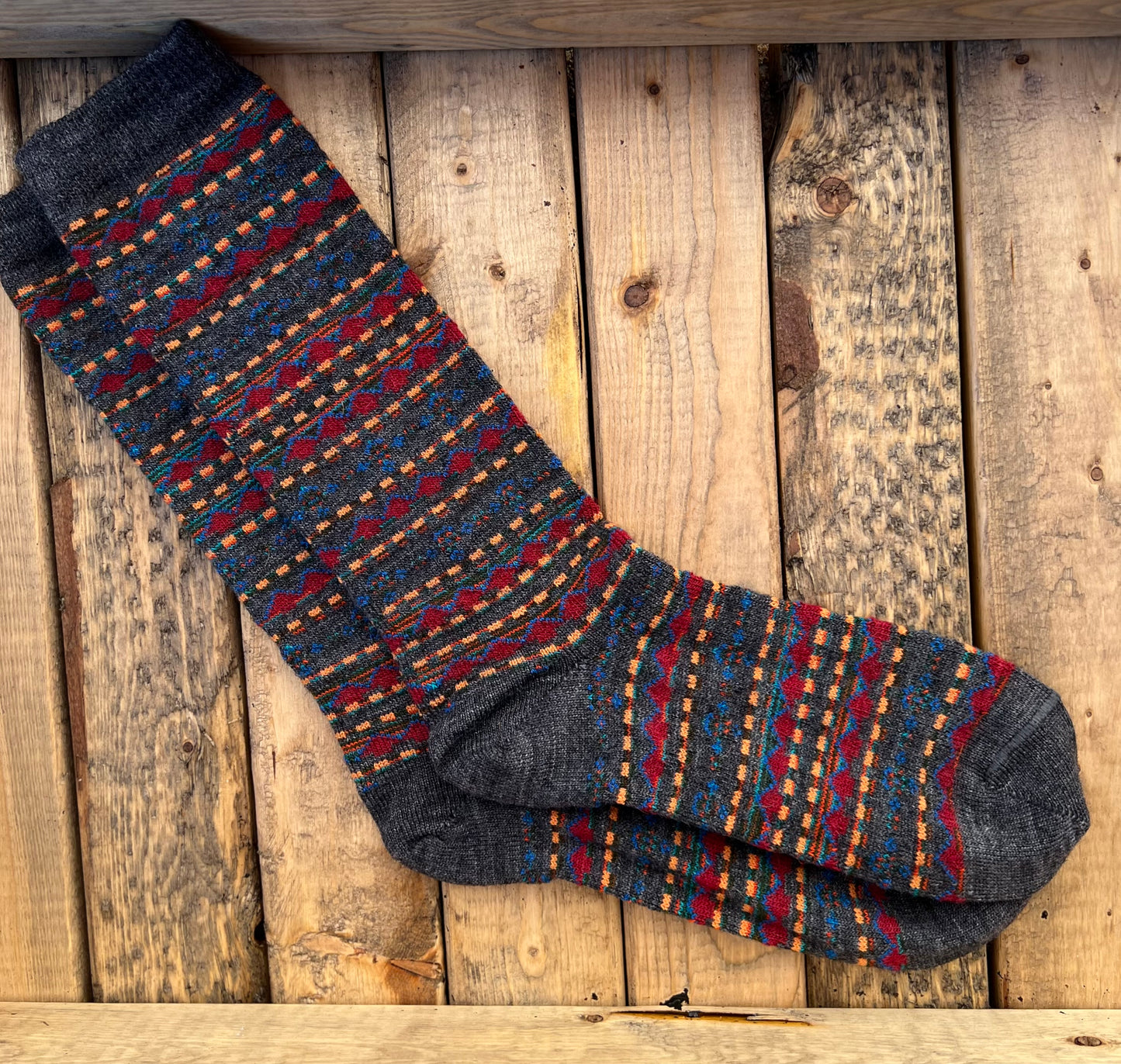 Alpaca Jacquard Geometric Tribal Stripe