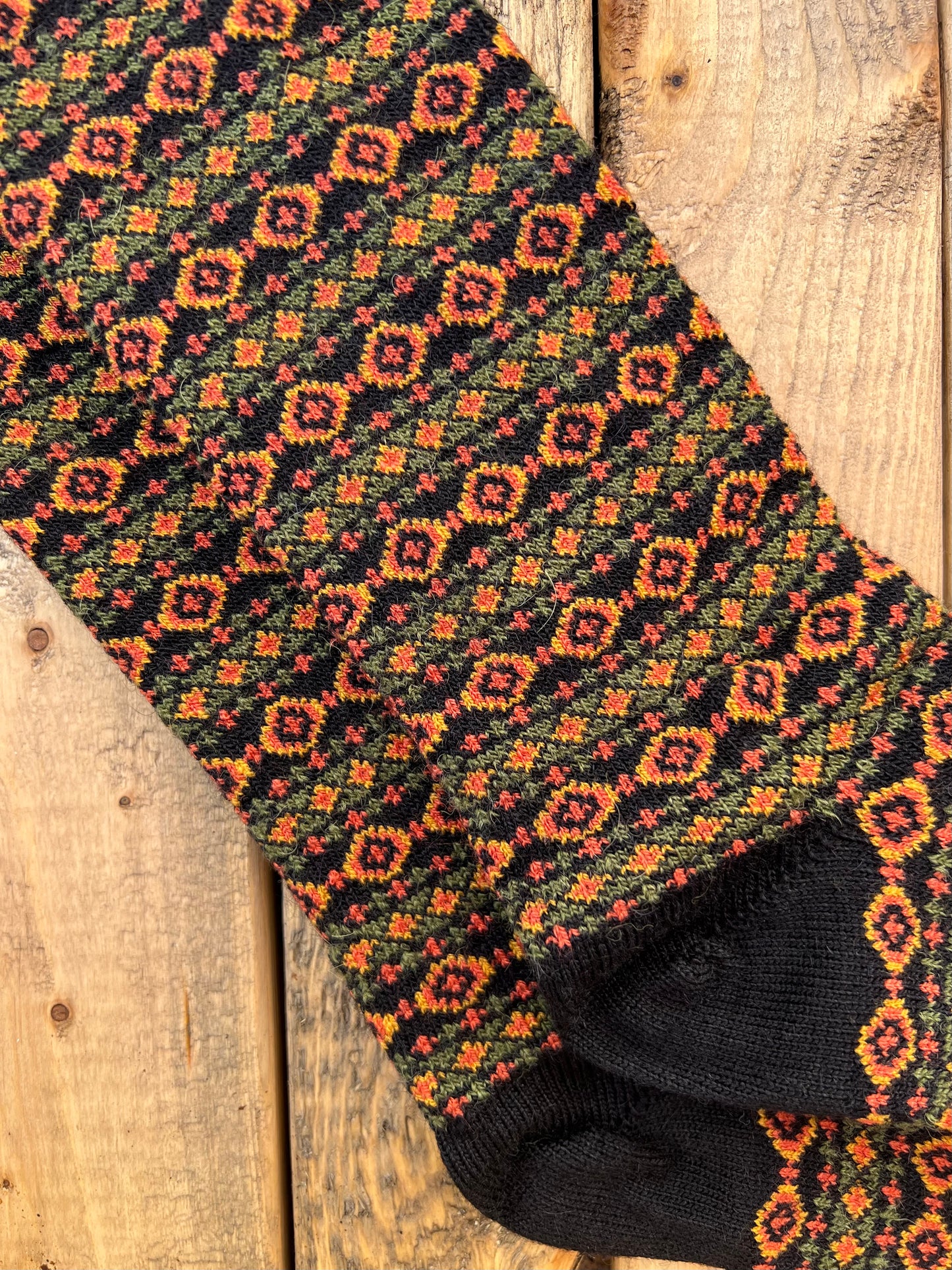 Alpaca Jacquard Geometric Montage Socks