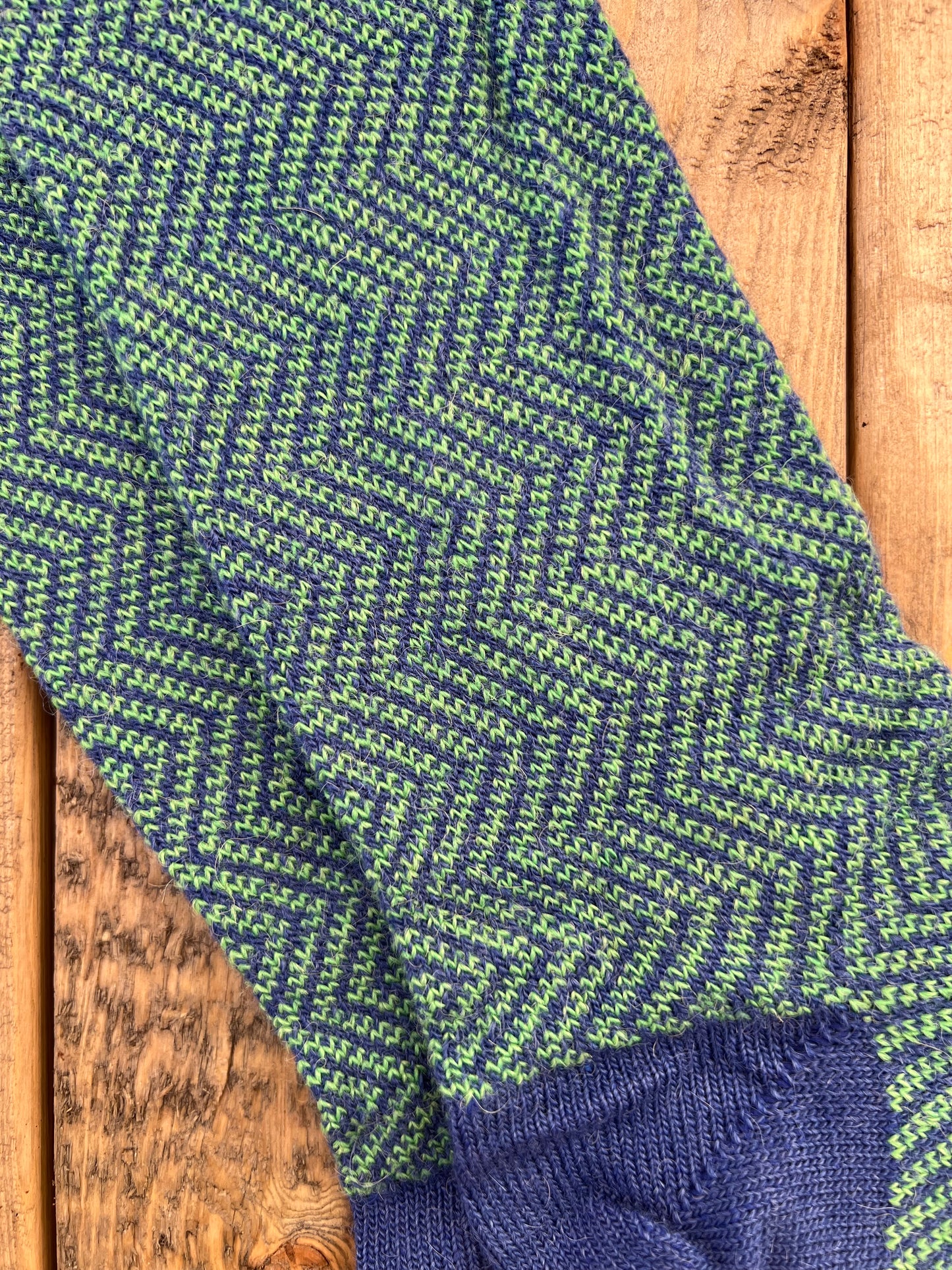 Alpaca Vertical Chevron Zoey Stripe Socks