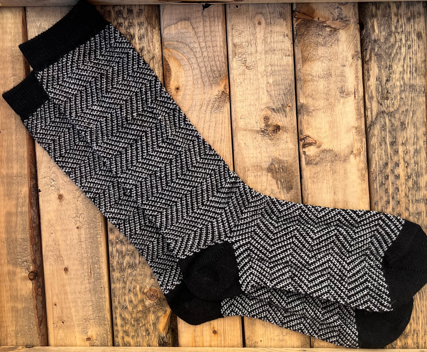 Alpaca Vertical Chevron Zoey Stripe Socks