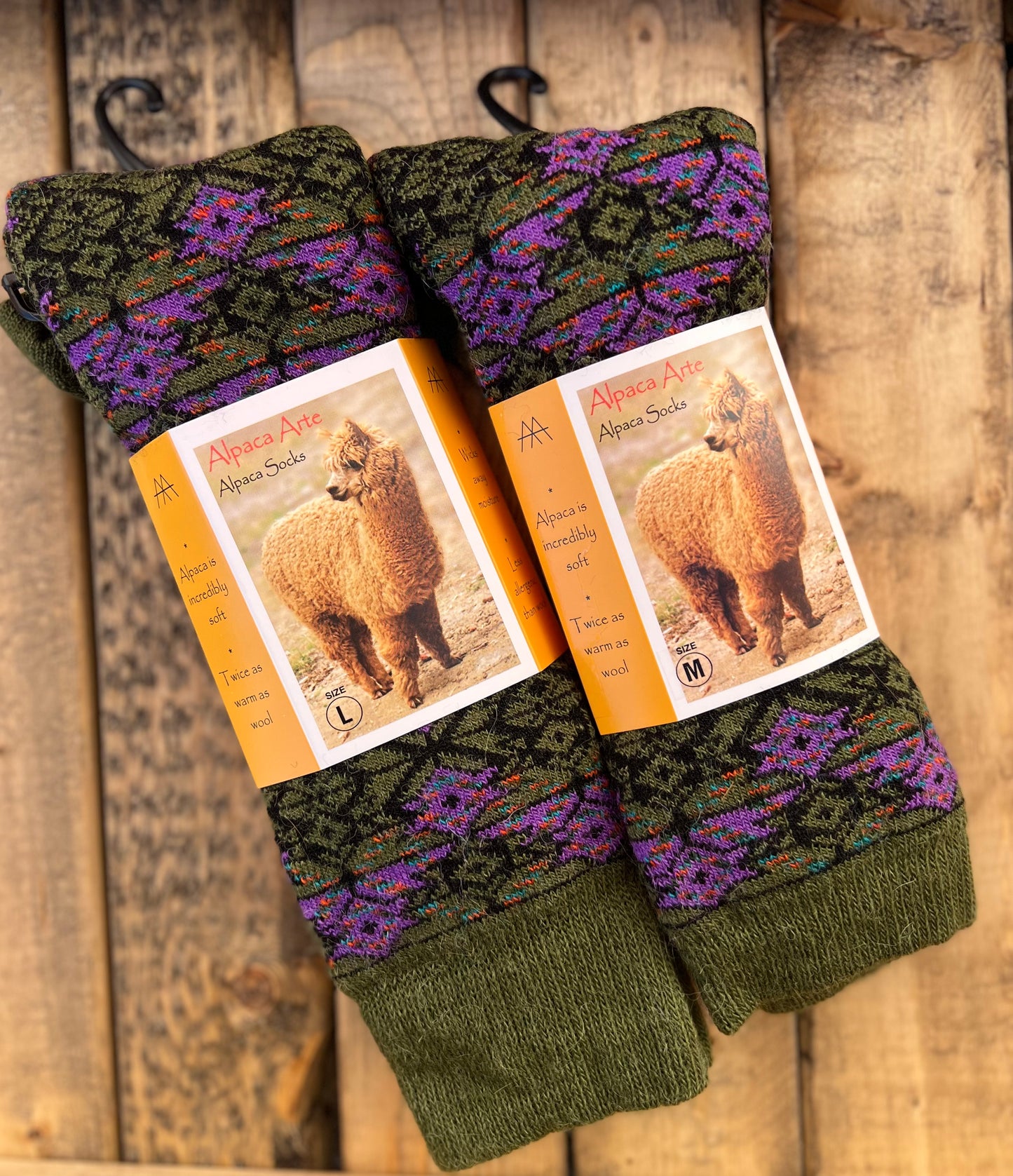 Alpaca Jacquard Geometric Starlight Socks