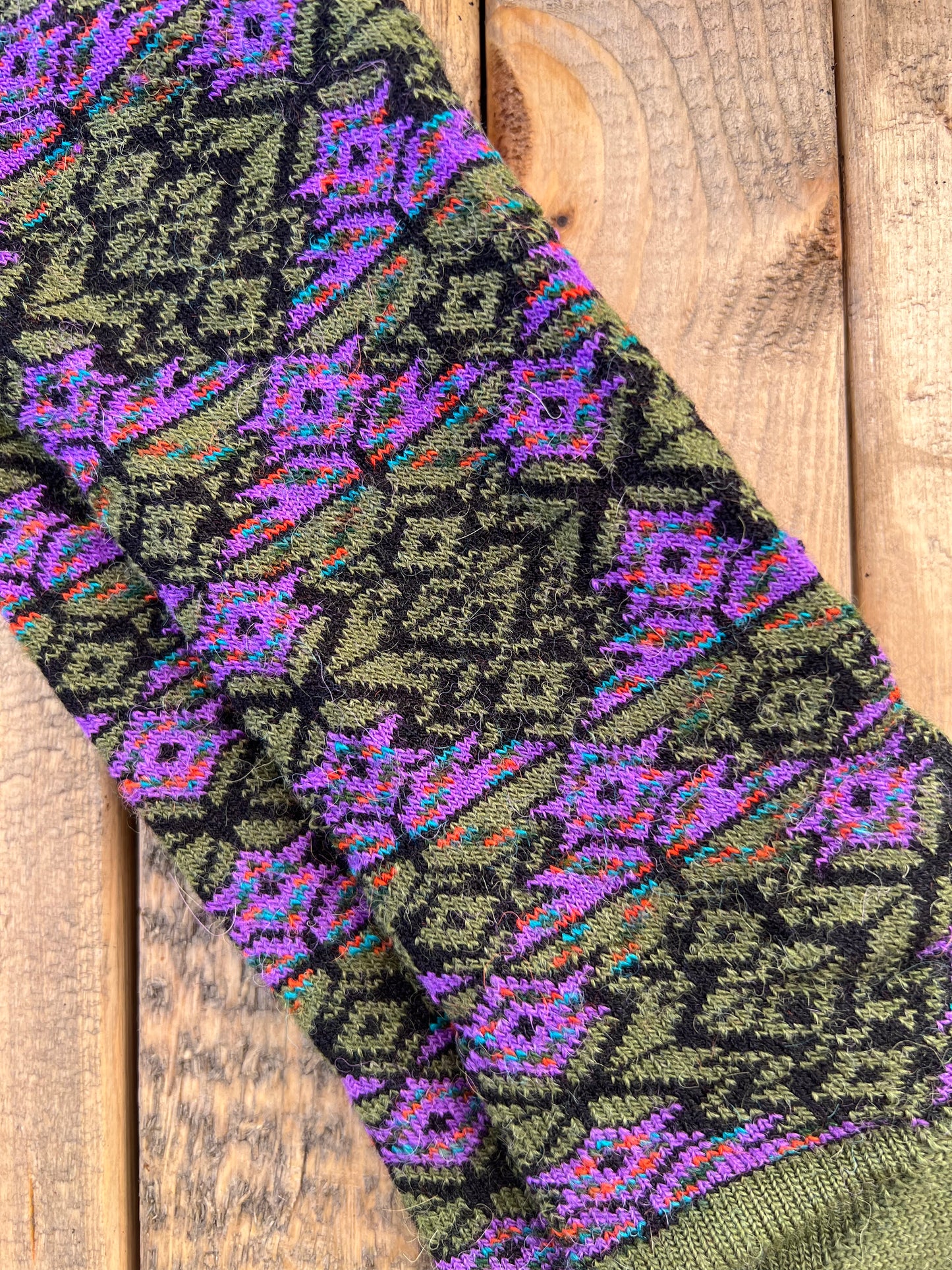 Alpaca Jacquard Geometric Starlight Socks