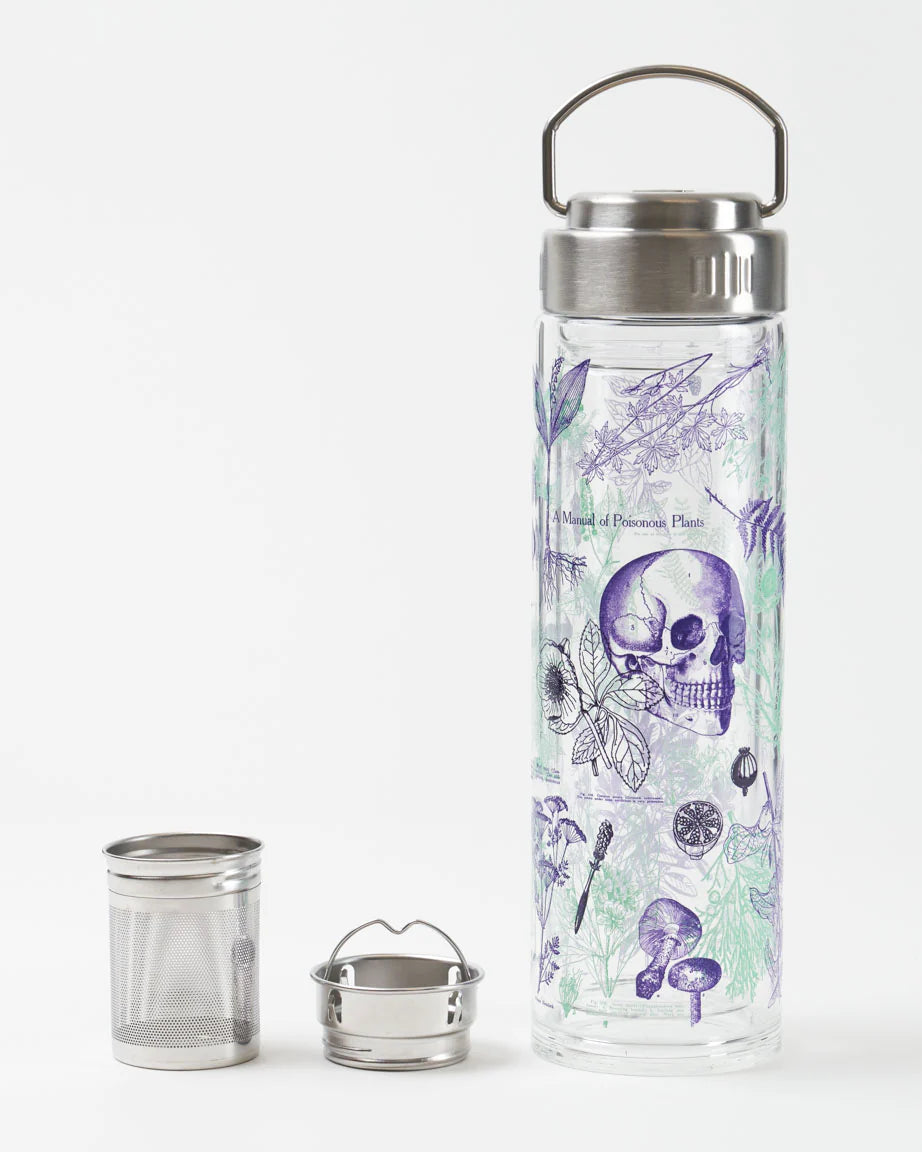 Poisonous Plants Glass Tea Infuser Flask