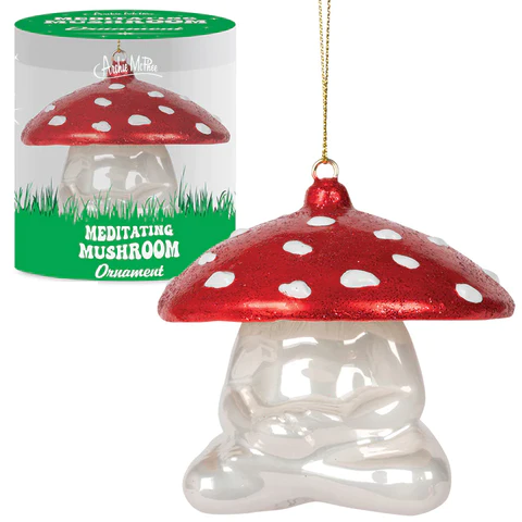 Meditating Mushroom Ornament