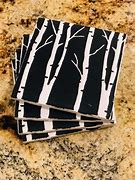 Birch Trees Coaster Set