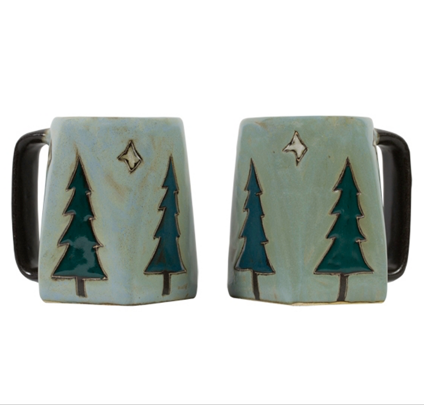 Mara Stoneware Pine Trees Square Mug