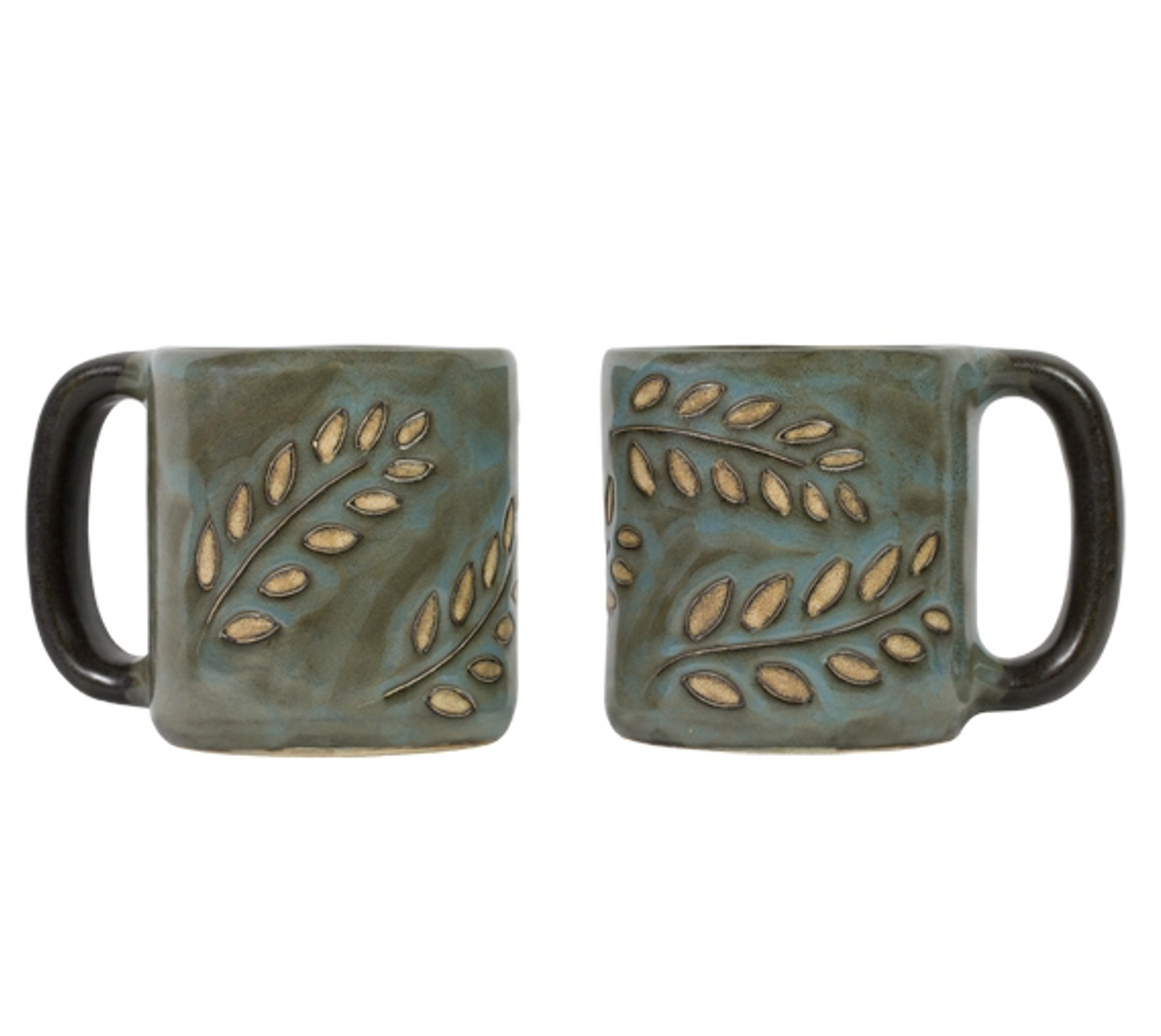 Stoneware Mug Sage Leaves