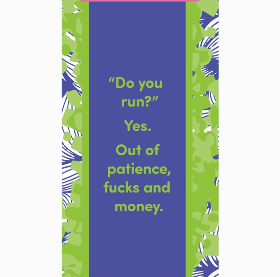 Snarky Dish Towel: Do You Run?