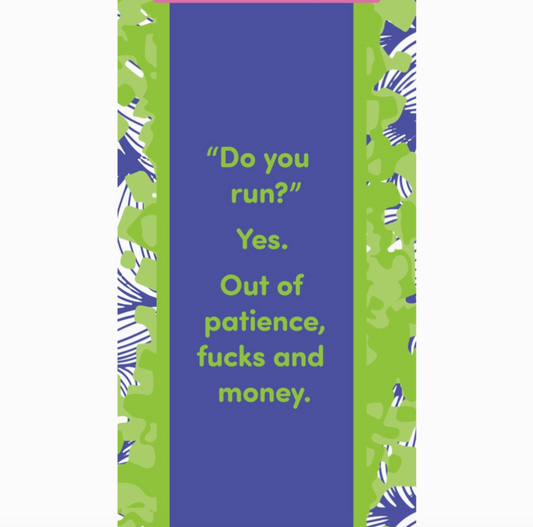 Snarky Dish Towel: Do You Run?