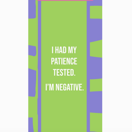 Snarky Dish Towel: Patience Tested