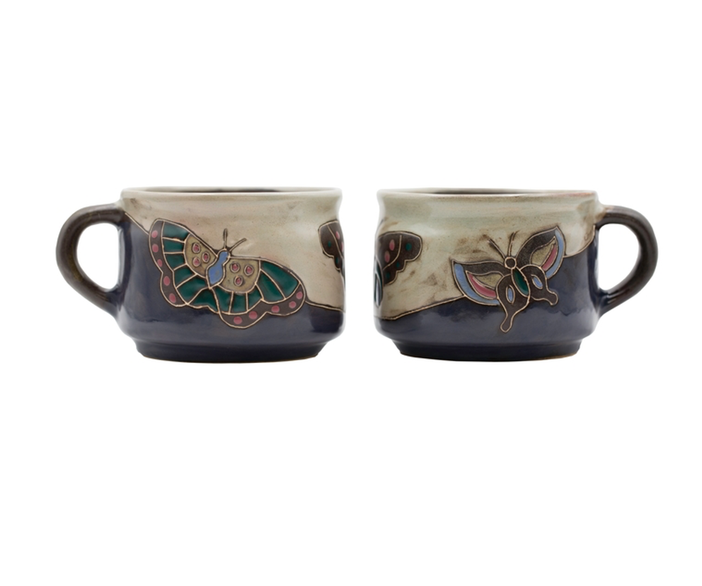 Stoneware Stackable Mug Butterflies