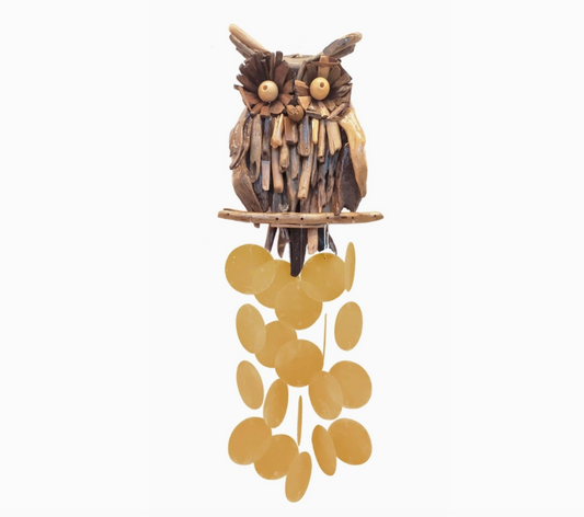 Owl Driftwood + Capizcolor Chime