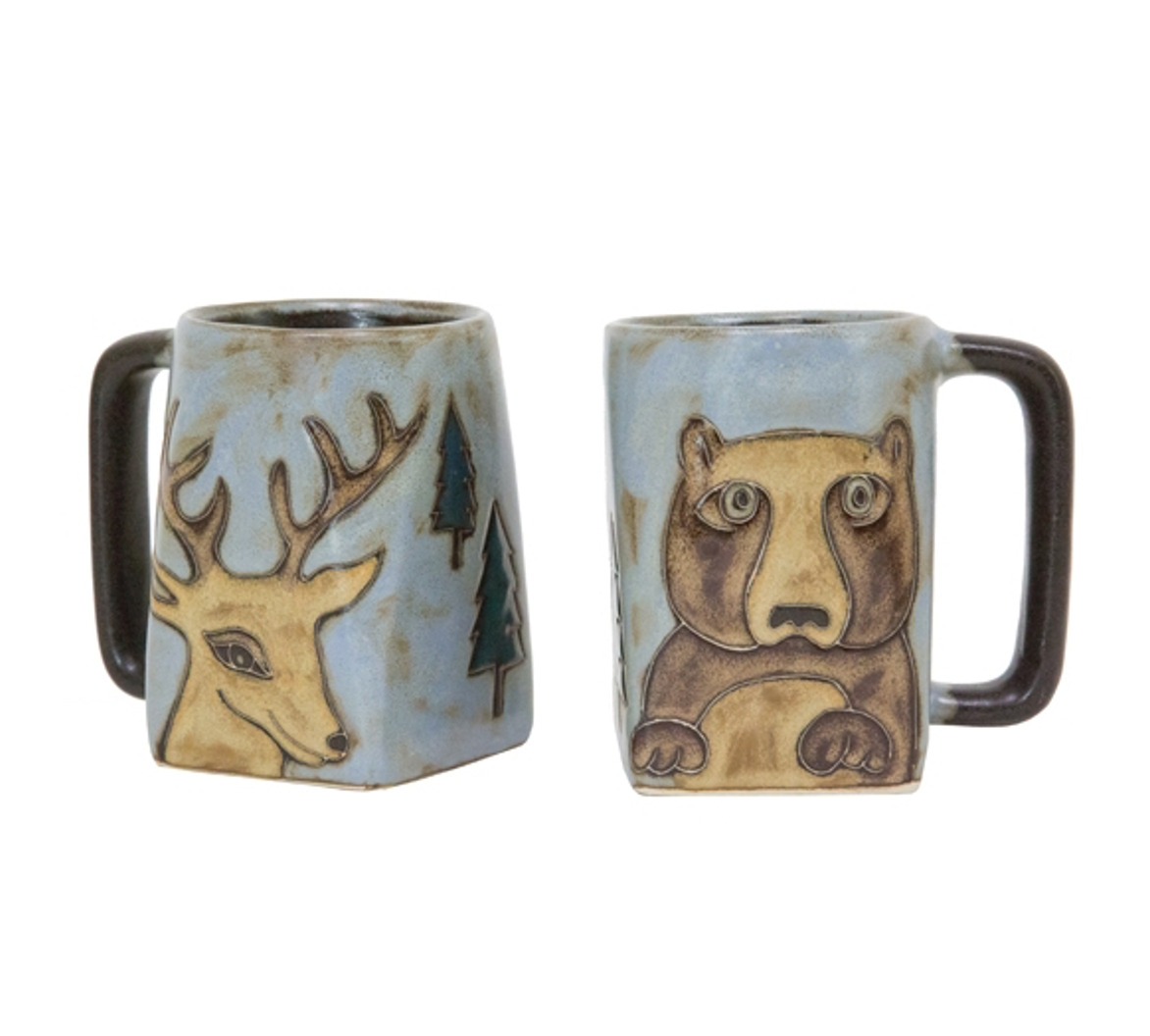 Mara Stoneware Bear/Deer Square Mug