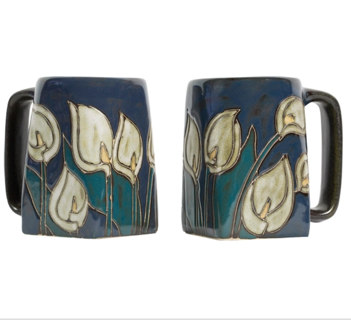Mara Stoneware Lillies Square Mug