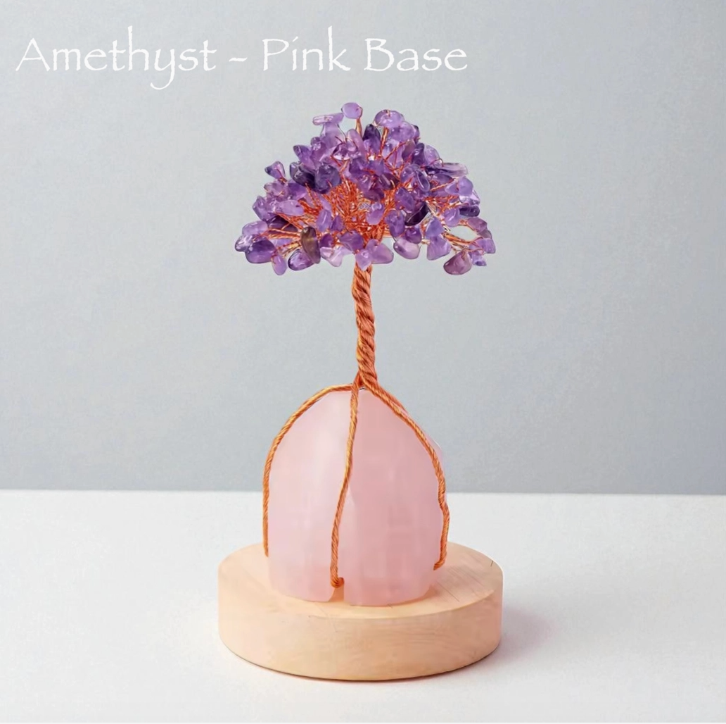 Rooted Crystal Tree on Natural Stone