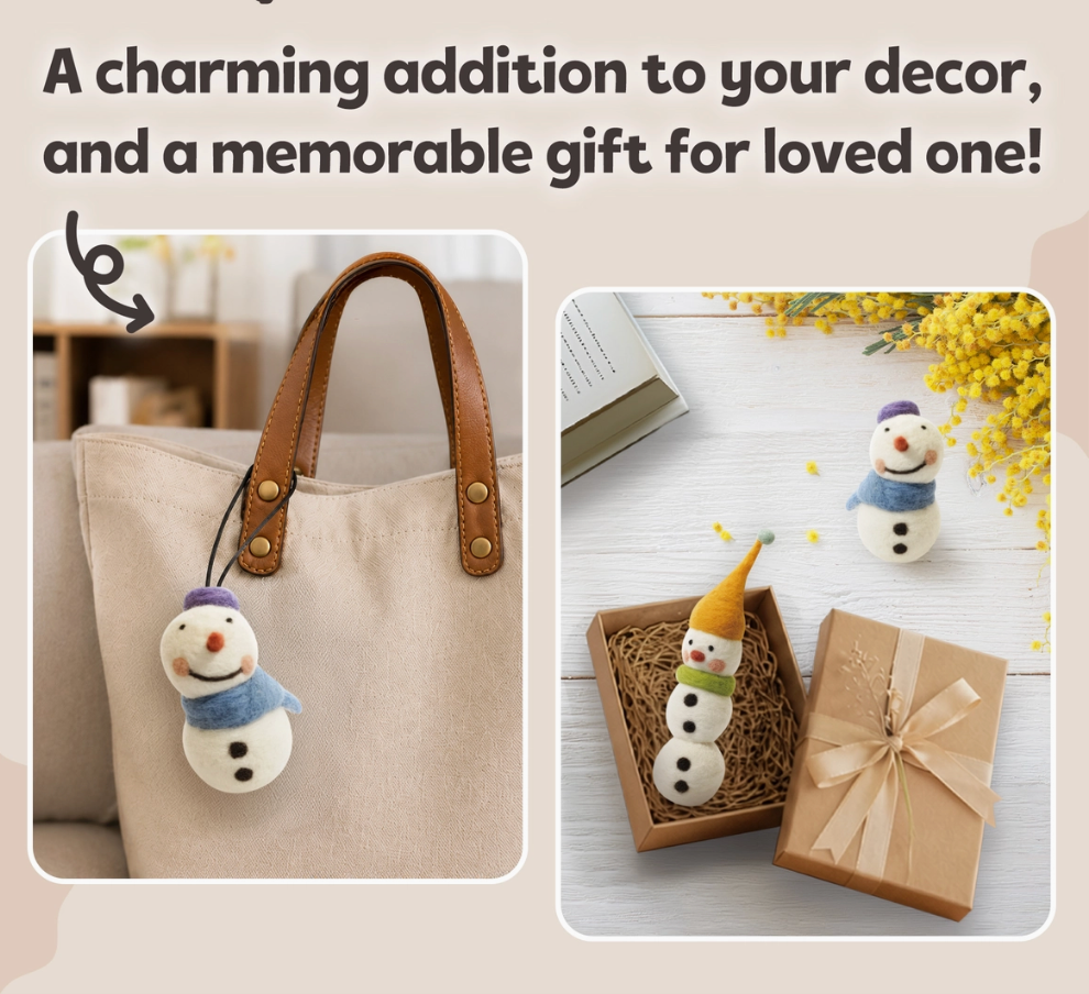 Snowman Needle Felting Kit