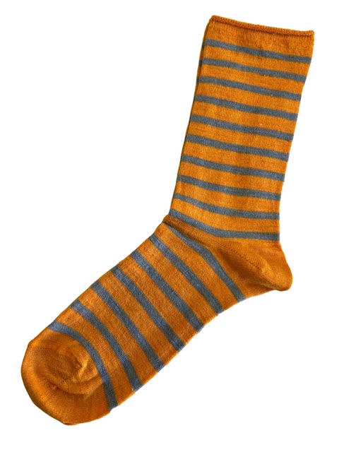 Alpaca Bamboo Roll Top Stripe Socks