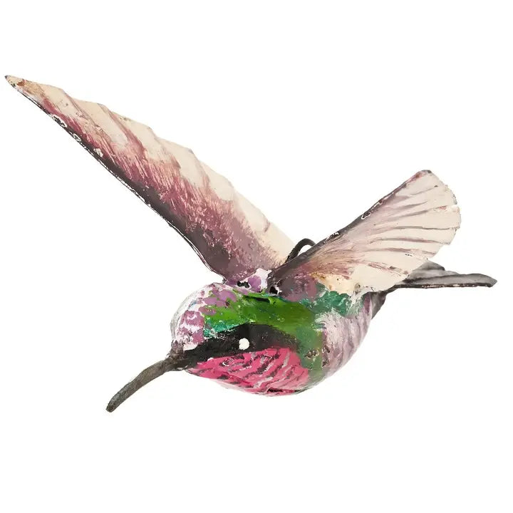 Recycled Metal Ruby Throated Hummingbird