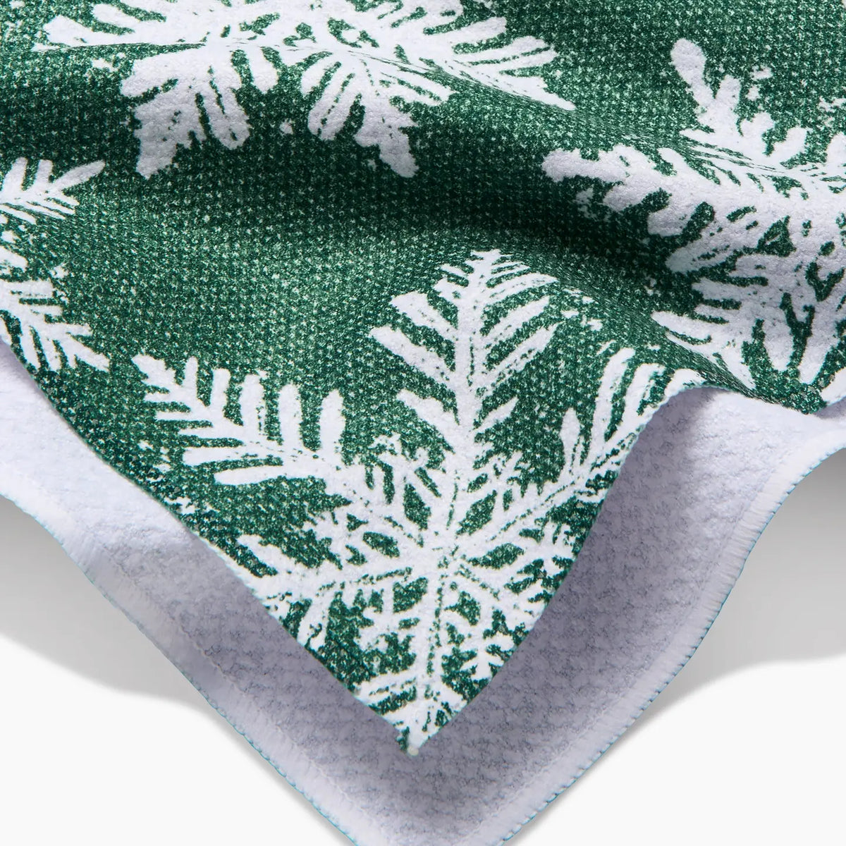 Geometry Tea Towel: Snowy Days Green