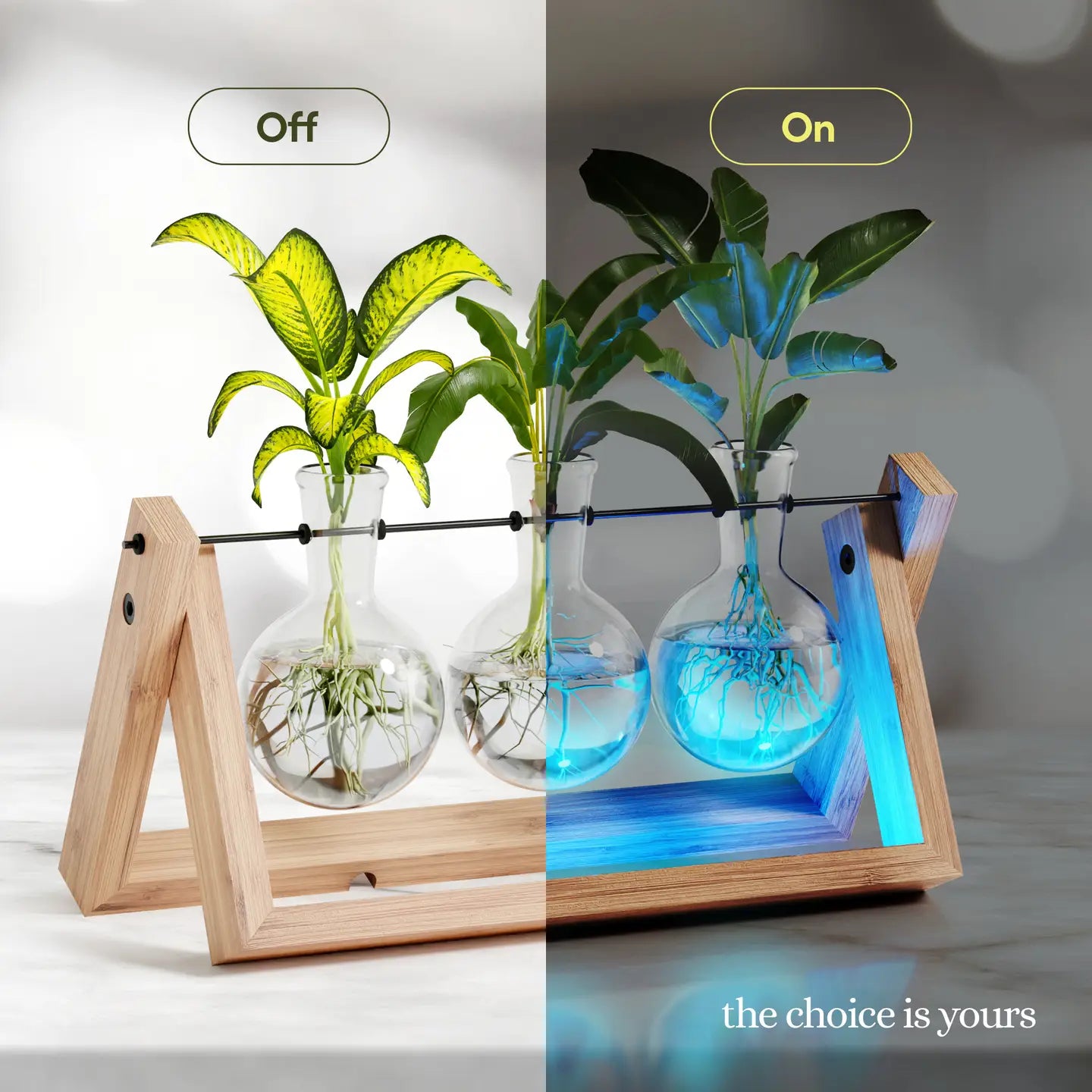 Light Up Bamboo Air Planter