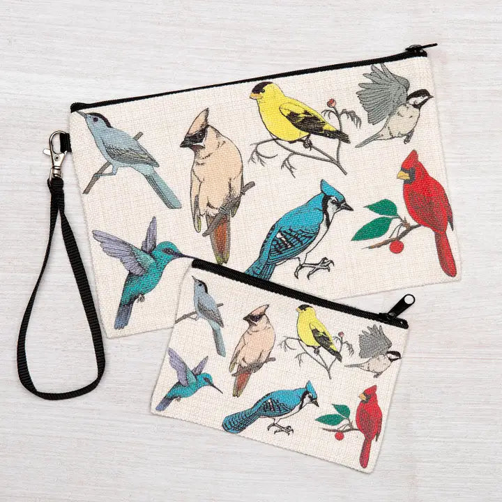 Birds Zipper Pouch - Large