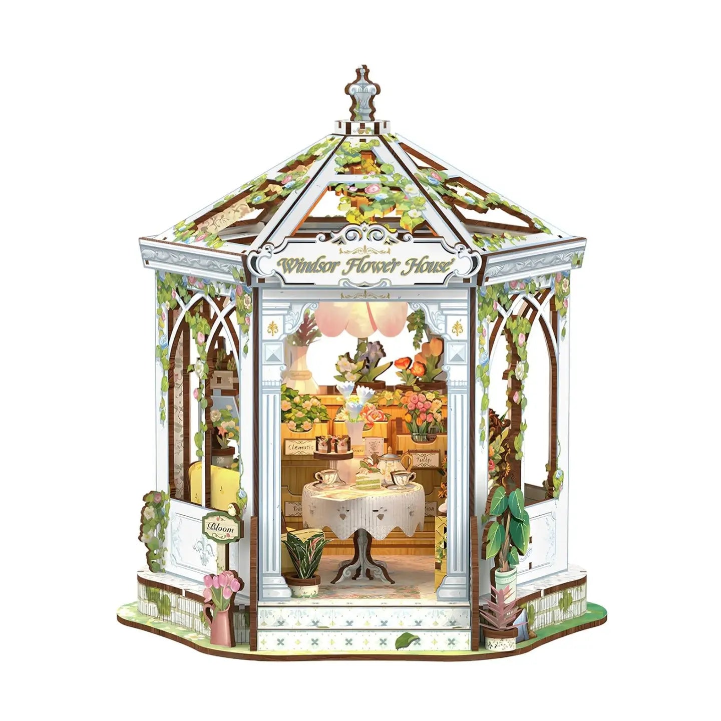 DIY Miniature House Kit:  Windsor Flower House
