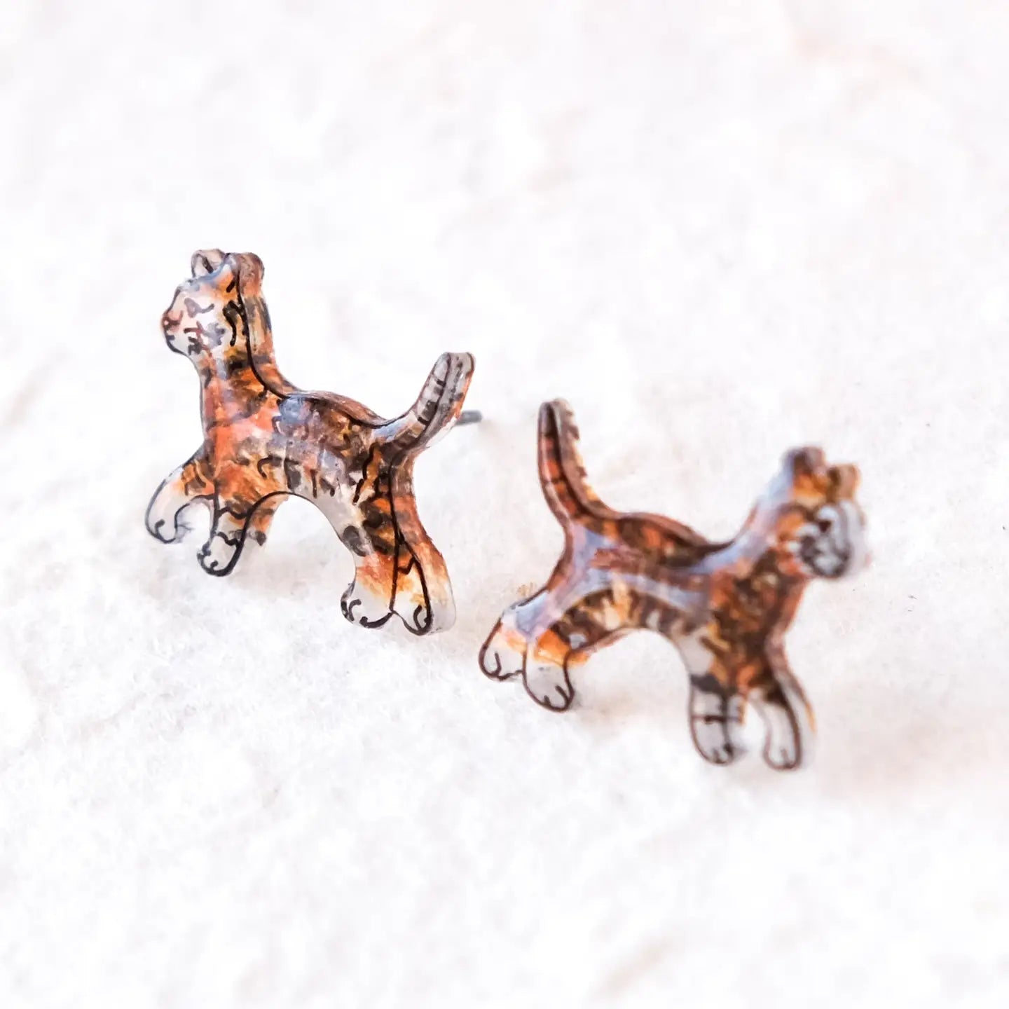 Tiger Cub Stud Earrings