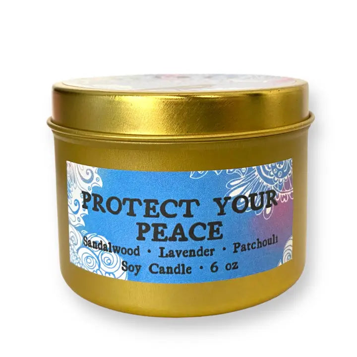 Protect Your Peace Candle - Sandalwood, Lavender & Patchouli
