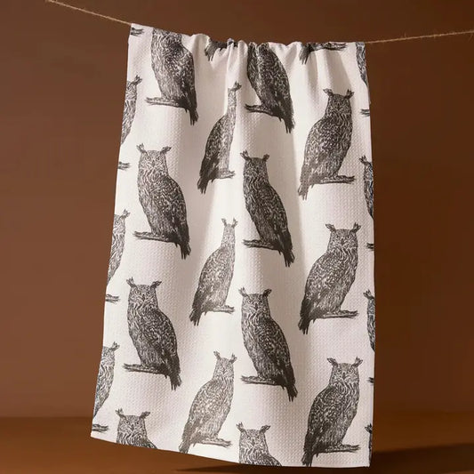 Geometry Tea Towel: Nocturne Owl