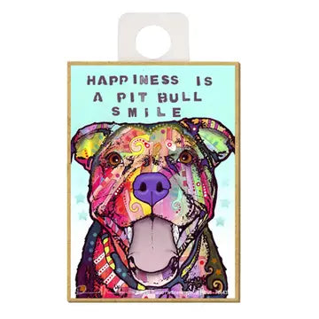 Pitbull Happiness is a Pitbull Magnet