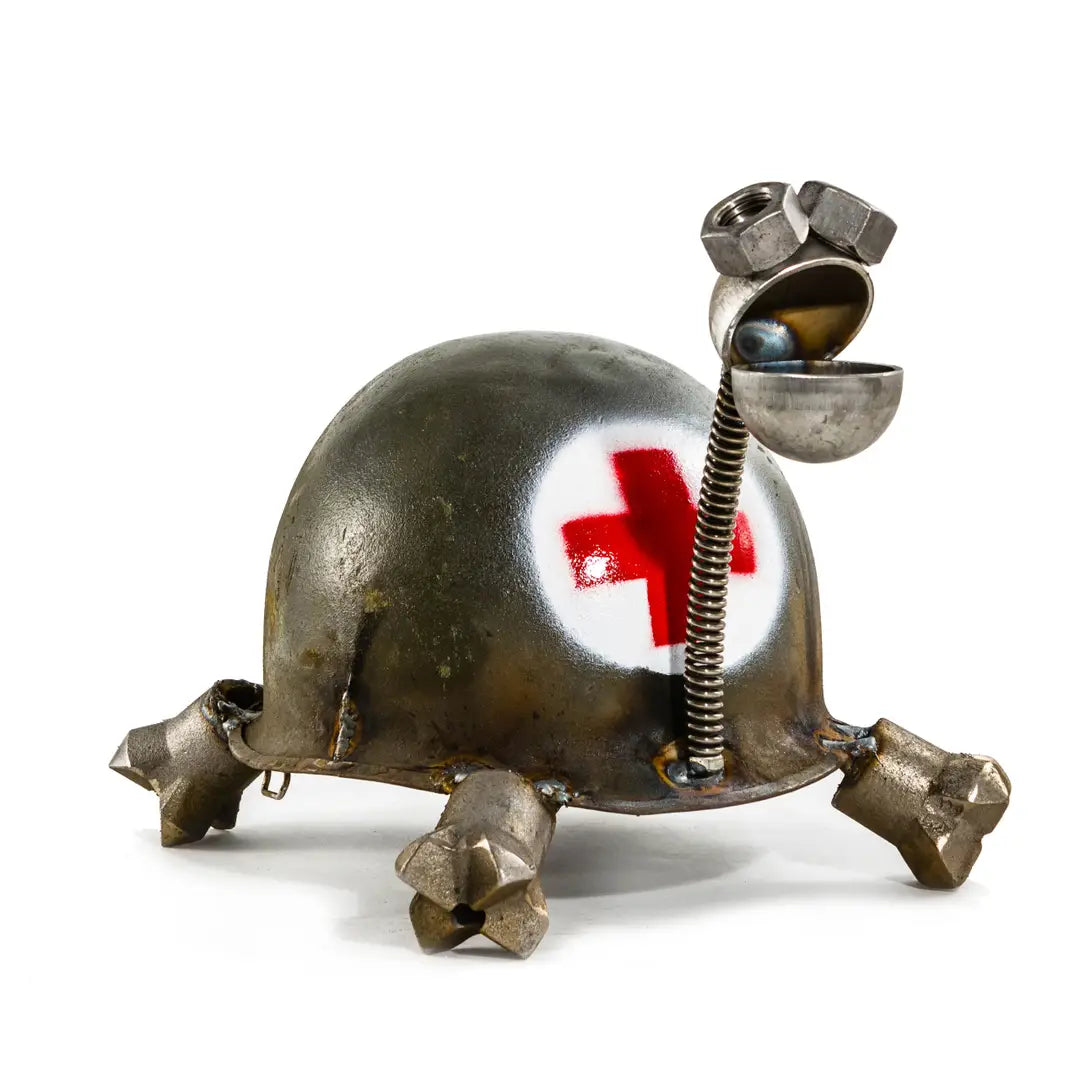 Army Helmet Turtle Red Cross