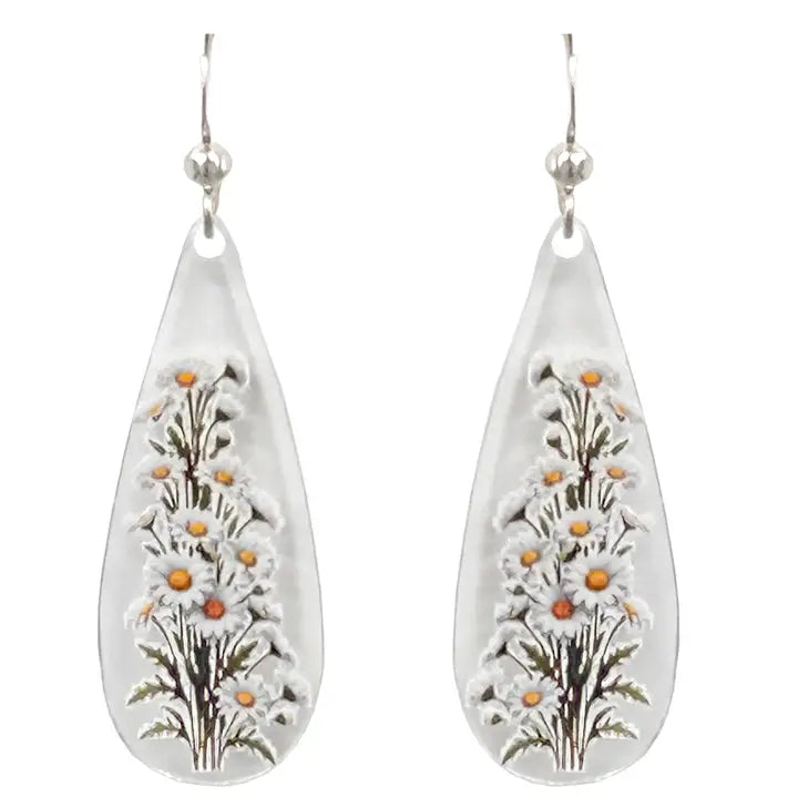 Daisy Flower Acrylic Earrings