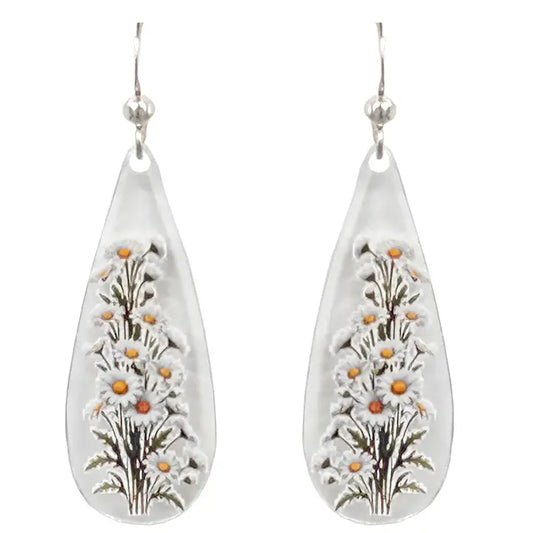 Daisy Flower Acrylic Earrings