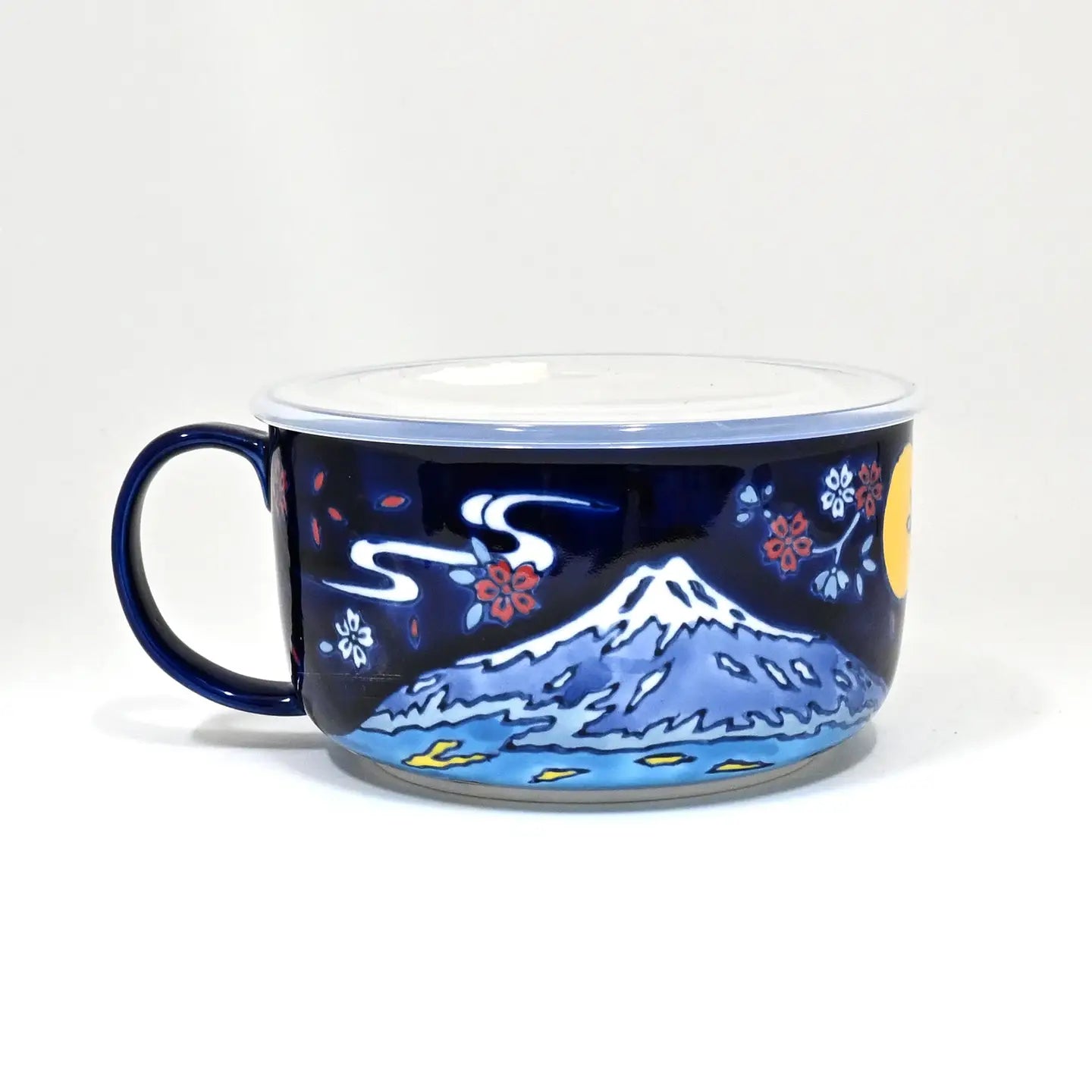 Fuji Mountain Microwavable Bowl With Handle