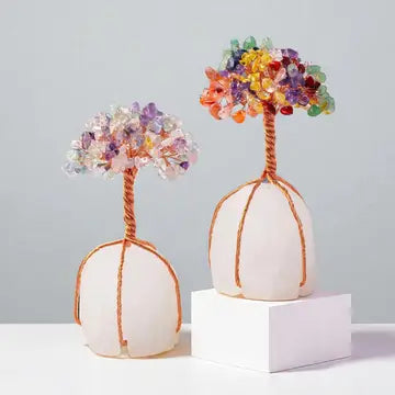 Rooted Crystal Tree on Natural Stone