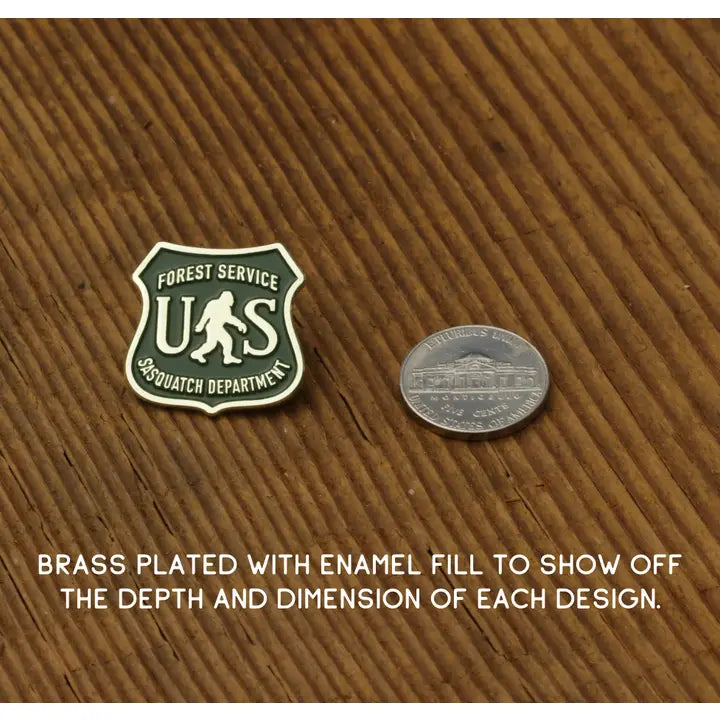 Enamel Pin US Forest Service Sasquatch Dept