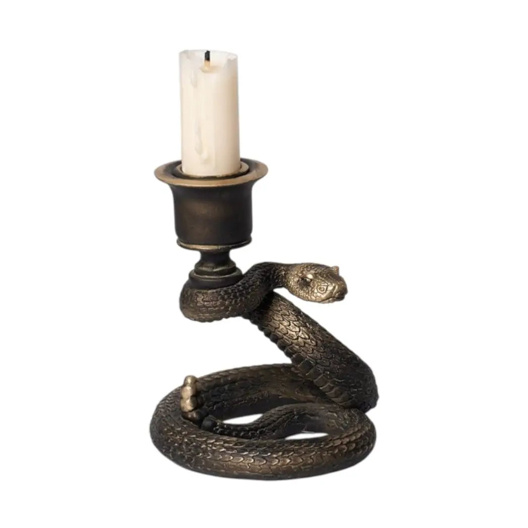 Snake Death Rattle Candle Holder