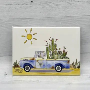 Old Truck Plants Magnet
