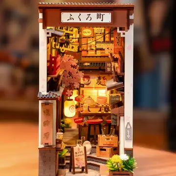 DIY Miniature Book Nook Kit: Sakura Wine Alley