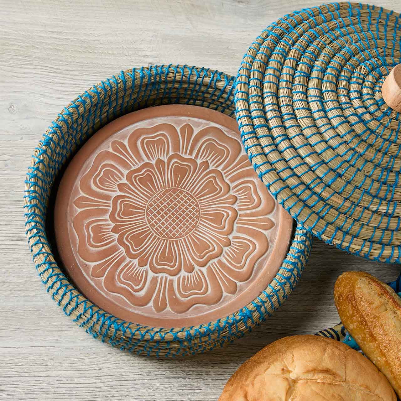 Breadwarmer with Lid Zinnia