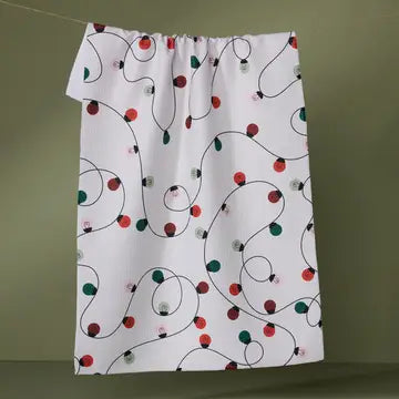 Geometry Tea Towel : Holiday Lights